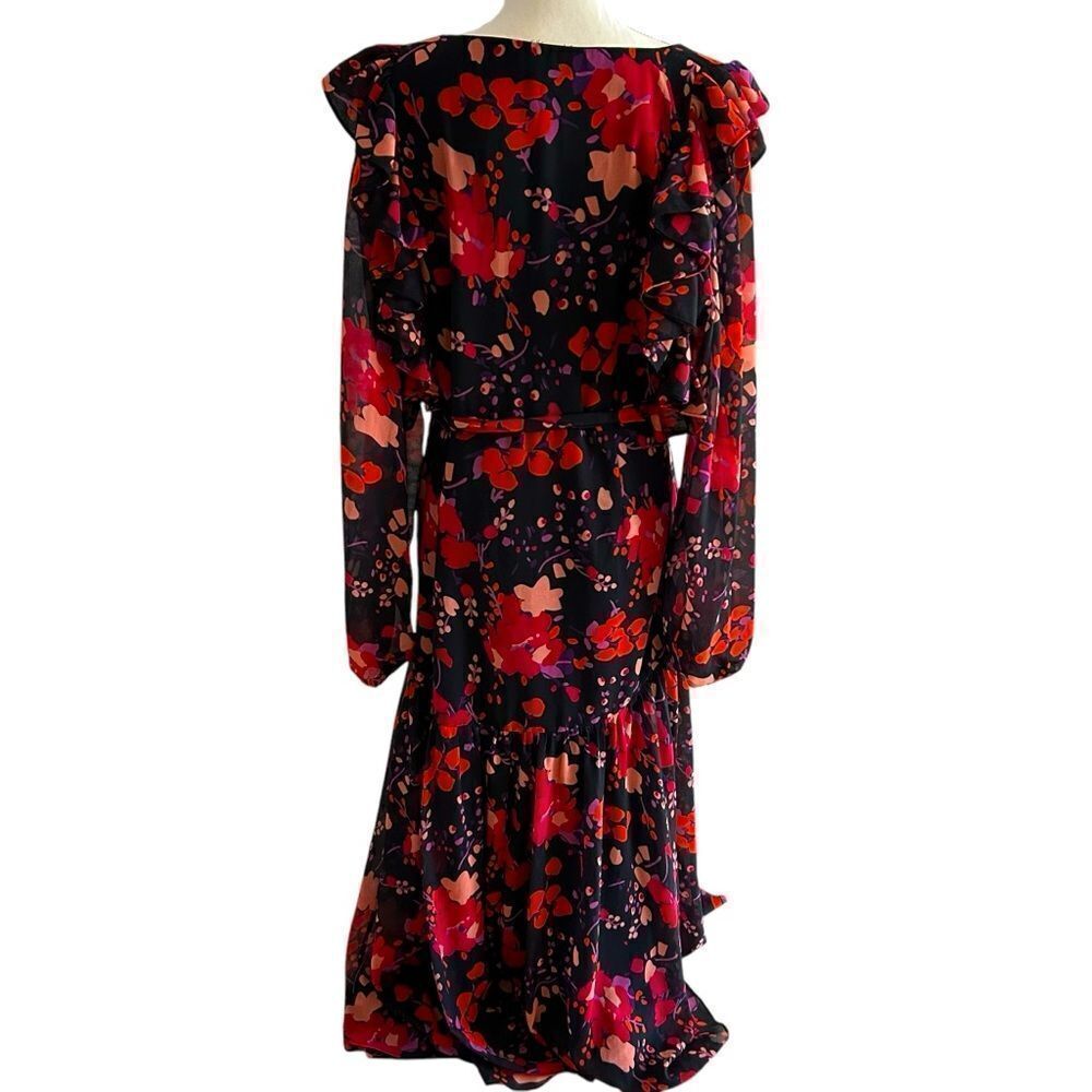 Slate & Willow Floral Midi Wrap Dress Size XL - Picture 9 of 10